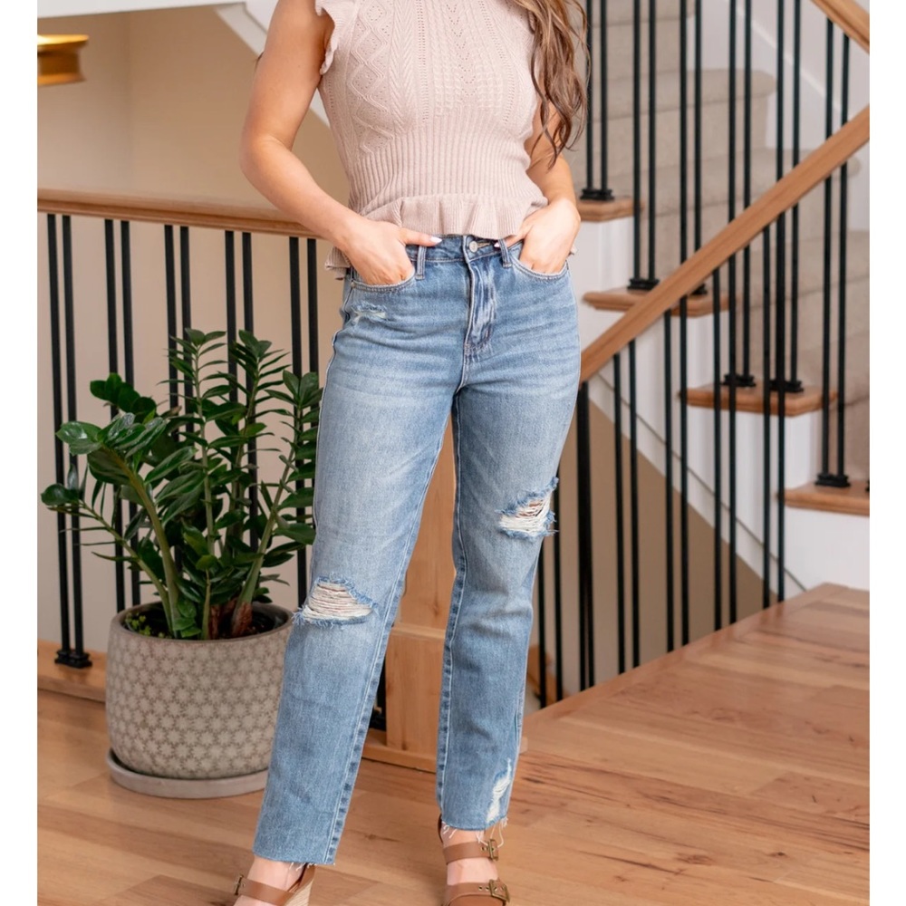 Judy Blue Ridged straight jeans